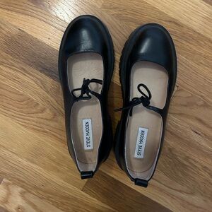 Steve Madden LANDON BLACK LEATHER 9.5